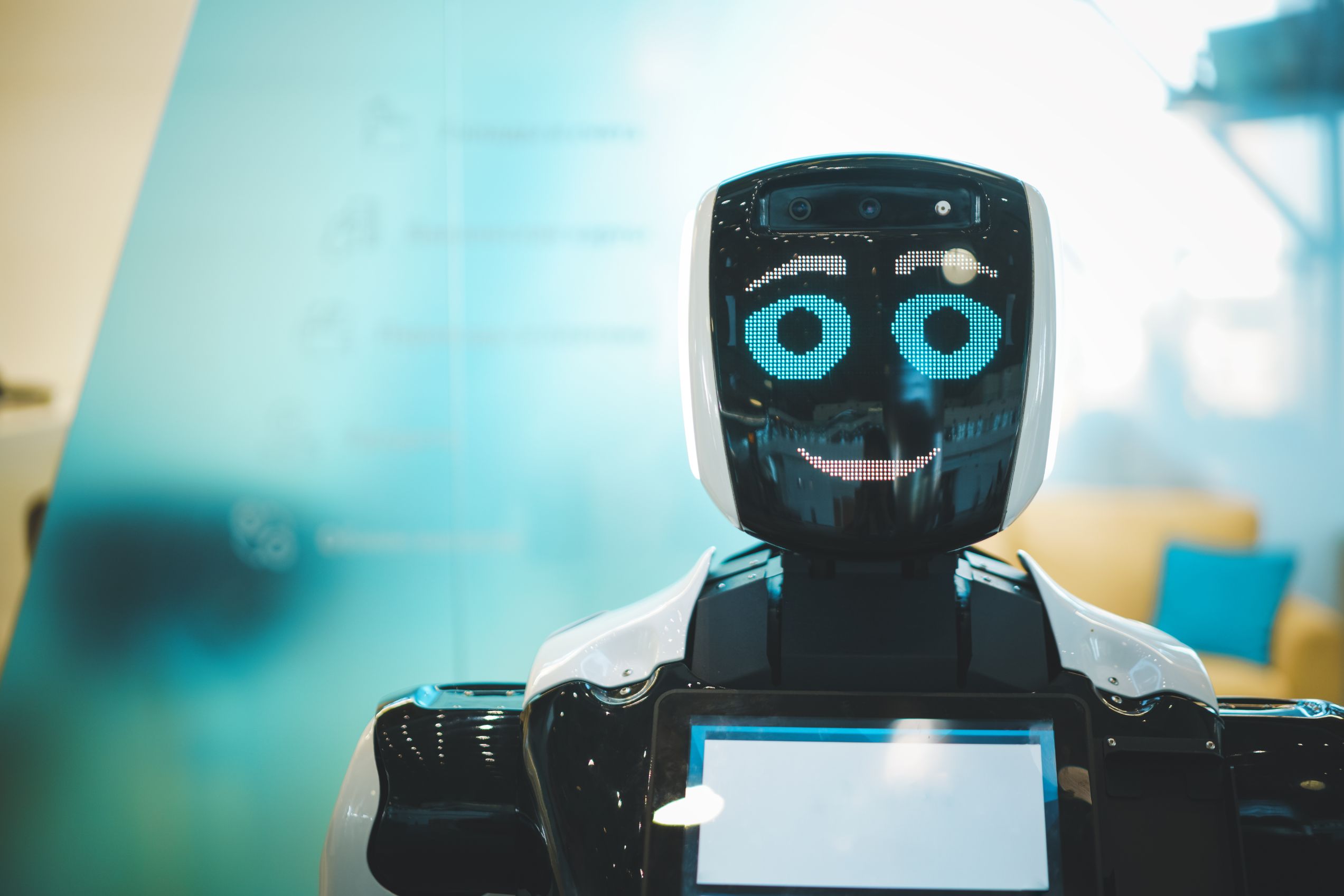 Robot sourire IA