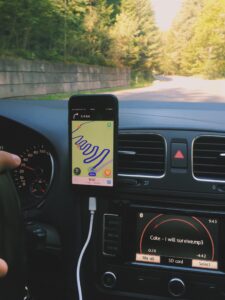 Waze utilisé en voiture
