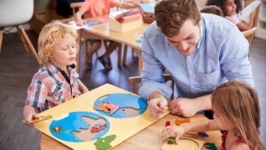 Cours de géographie à l'école