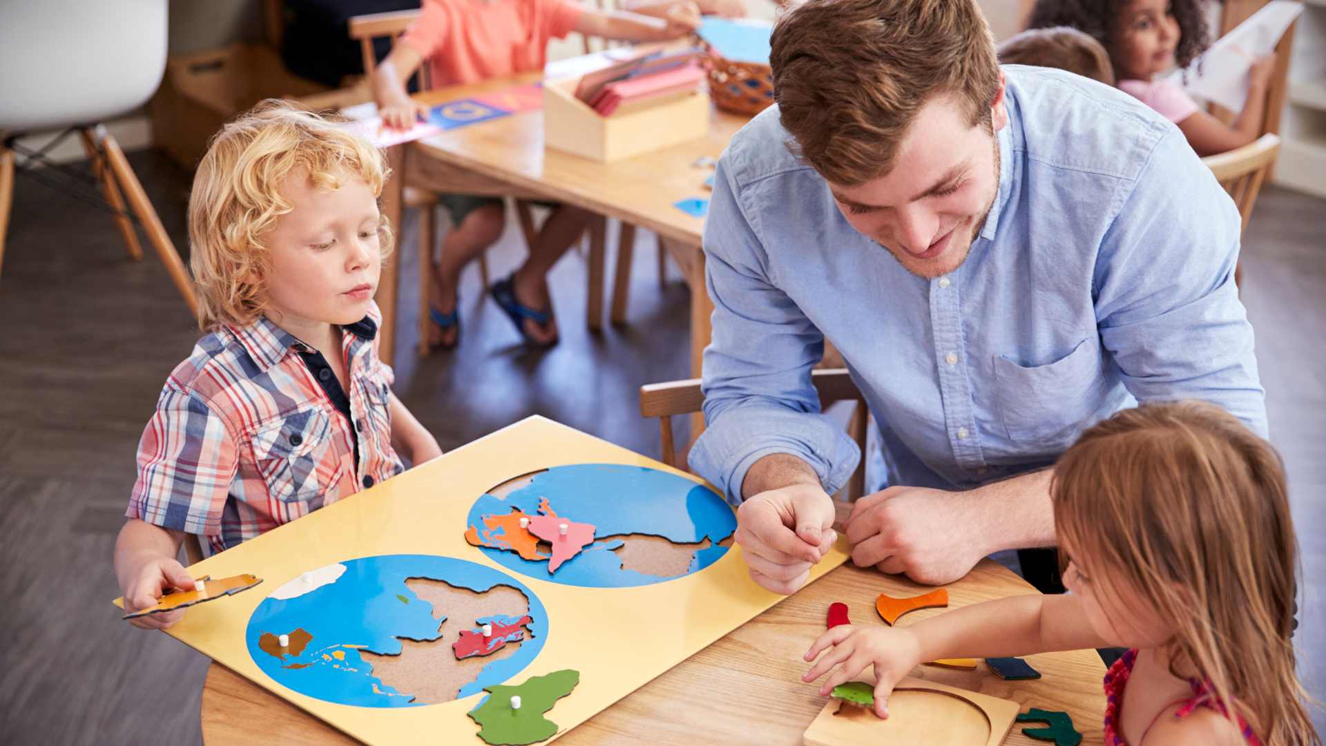 Cours de géographie à l'école